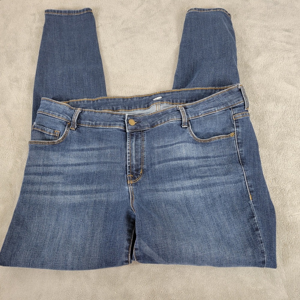 Old Navy Rockstar Skinny Jeans Womens 20 Plus Dark Wash Denim Stretch 5-Pocket